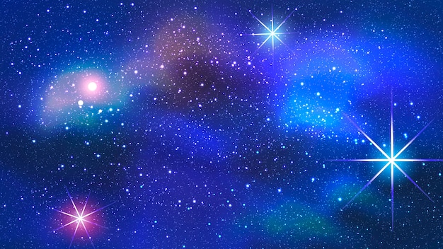 Kolorowa mgławica w Astronautycznym tle.