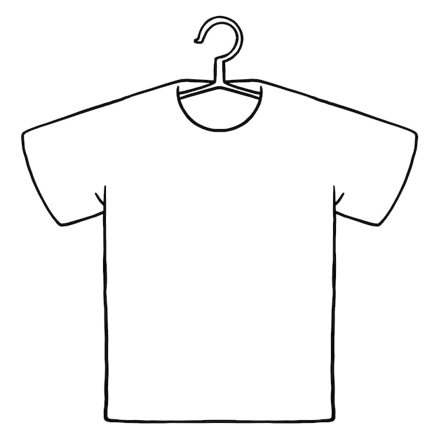 Kolorowanie Ilustracja Kreskówka T Shirt Z Wieszakiem