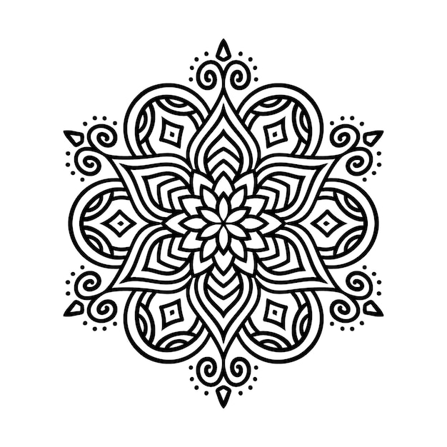 Plik wektorowy kolorowanie kwiatów mandala etniczna mandala wektor tła