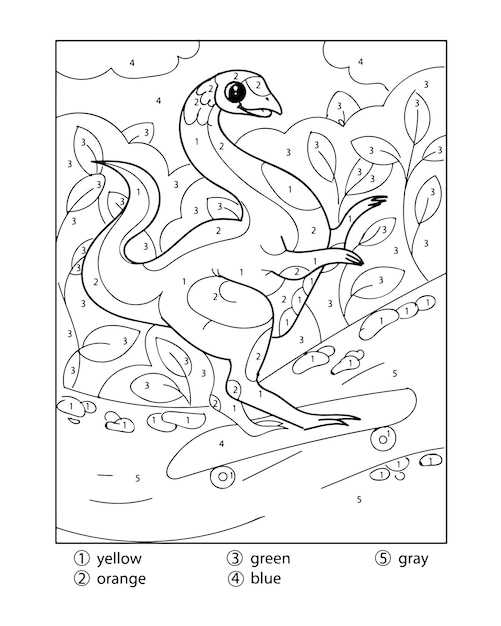 Kolorowanie Po Numerze Aktywności Dinozaurów
