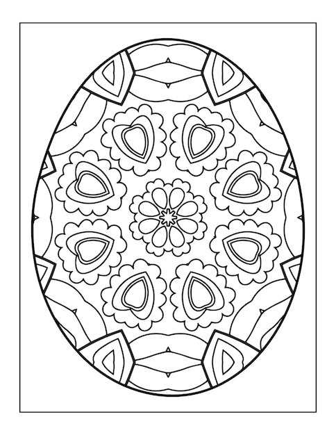 Kolorowanka Dla Dorosłych Jajko Wielkanocne Z Kwiatowym Wzorem Dla Dorosłych