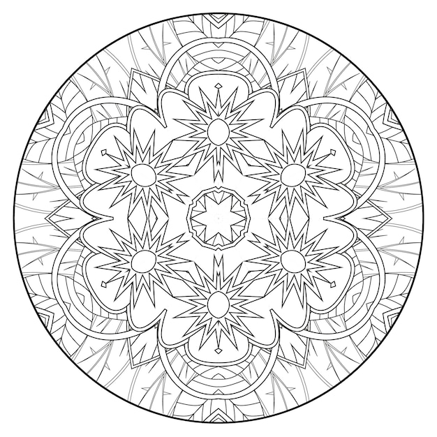 Kolorowanka dla dorosłych Kwiatowa mandala do kolorowania Okrągła mandala do kolorowania