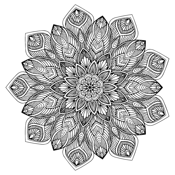 Wektor kolorowanka mandalas