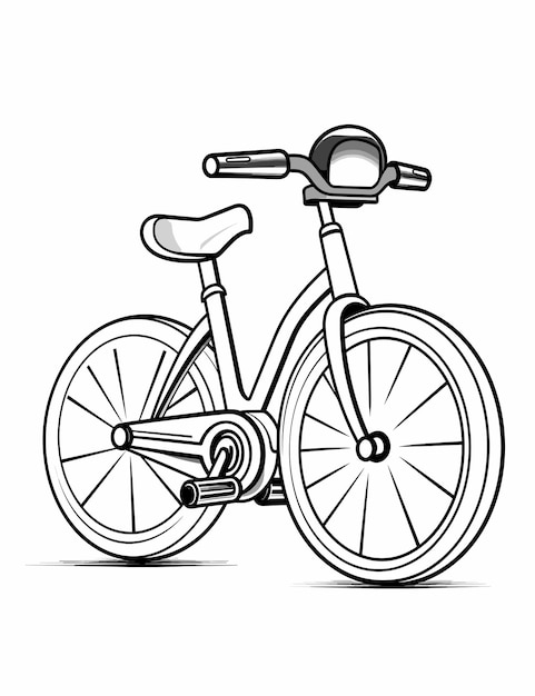 Kolorowanka Przedstawiająca Rower Do Transportu Rowerów Ręcznie Rysowana Czarno-biała