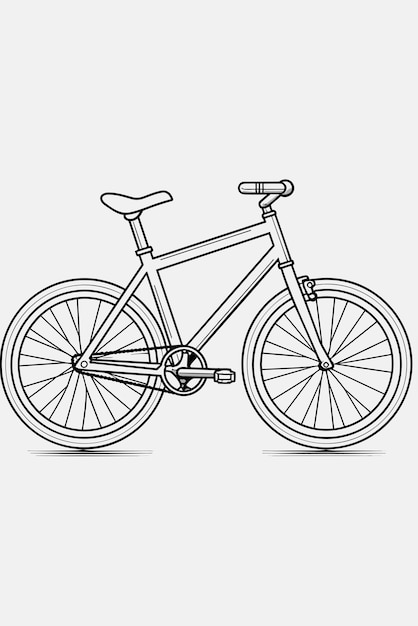 Plik wektorowy kolorowanka przedstawiająca rower do transportu rowerów ręcznie rysowana czarno-biała
