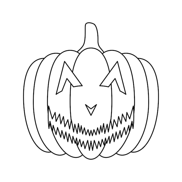 Kolorowanka z dynią Halloween dla dzieci