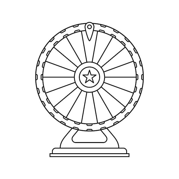 Kolorowanka Z Kołem Fortuny Dla Dzieci