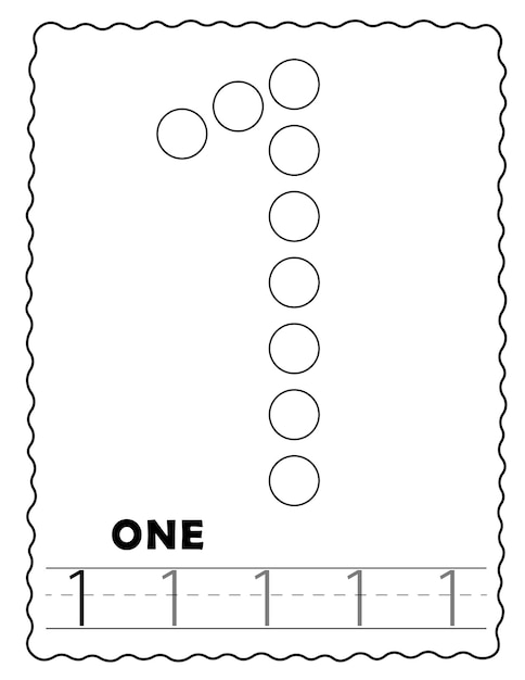 kolorowanki Arkusz do śledzenia numerów znaczników kropkowych