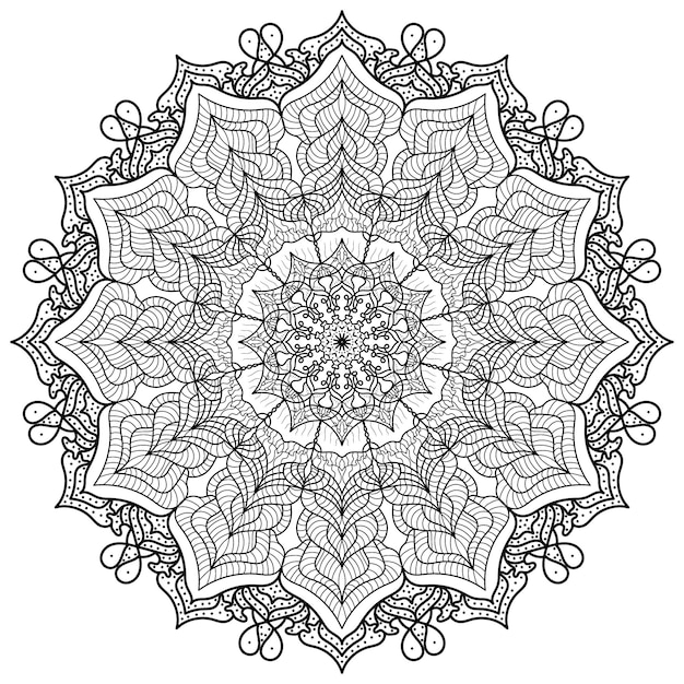 Kolorowanki Mandala. Wektor Mandala Eps I Obraz