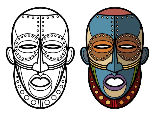 Kolorowanki Meksykańskie Indyjskie Maski Azteckie