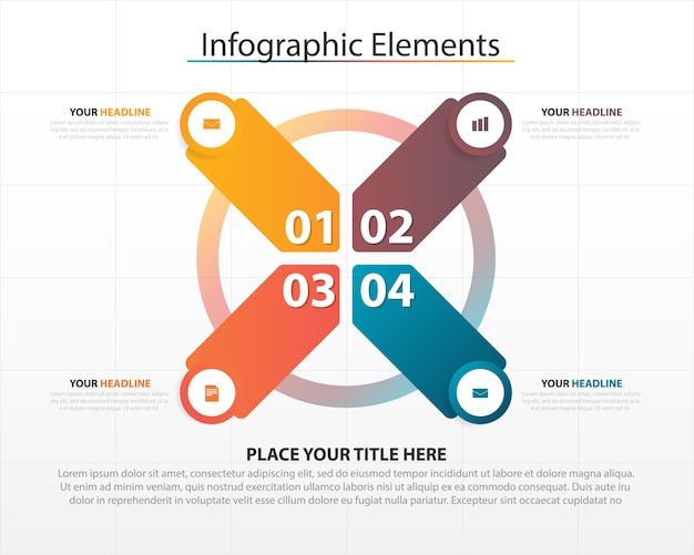 Plik wektorowy kolorowe abstrakcyjne biznesowych infographic szablonu