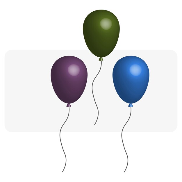 Kolorowe balony świetny projekt do dowolnych celów Wszystkiego najlepszego ilustracji wektorowych