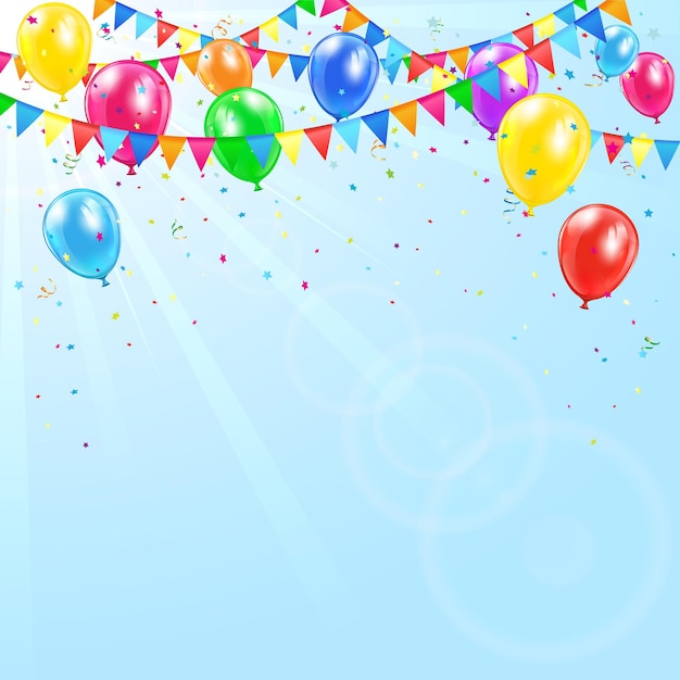Kolorowe balony urodzinowe