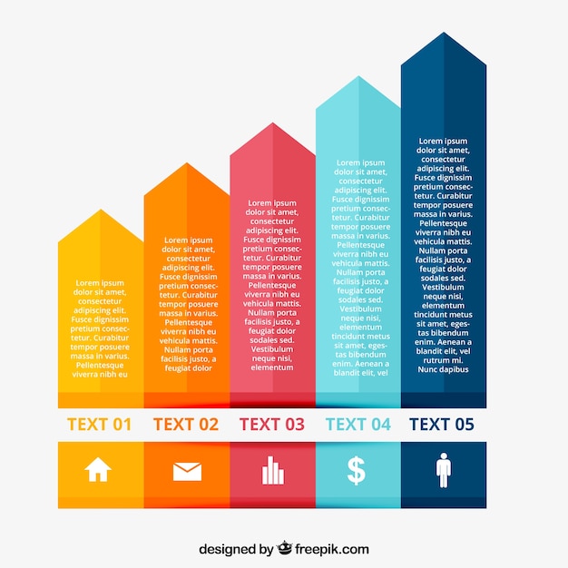 Kolorowe banery infografika