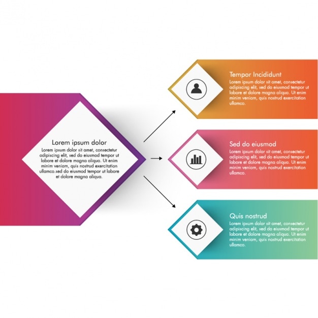 Kolorowe Biznesu Infografika Szablon