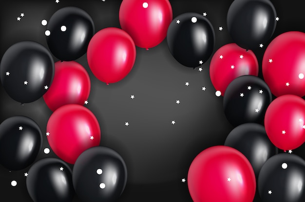 Kolorowe błyszczące balony z okazji urodzin