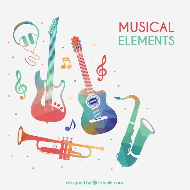 Kolorowe Elementy Muzyczne