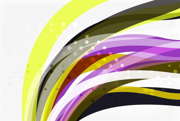 Plik wektorowy kolorowe falowe abstrakcyjne tło wektor szablon tła dla opcji diagramu układu przepływu pracy lub projektowania stron internetowych