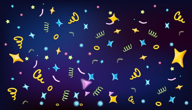 Kolorowe konfetti na odosobnionym tle Holiday Festival Design for Greeting Card