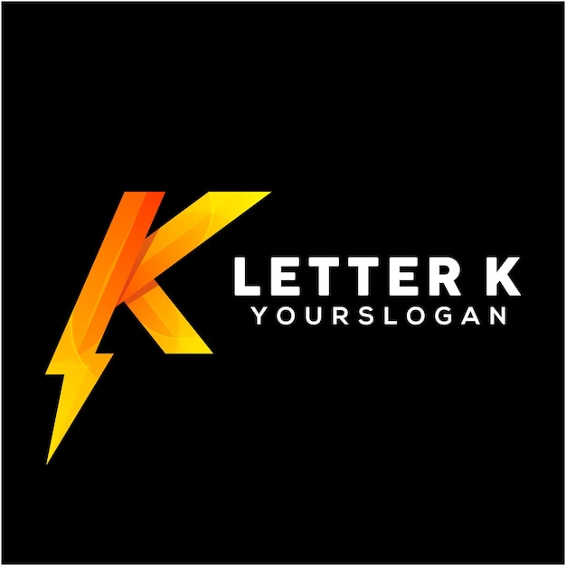 Kolorowe Litery K Logo Wektor