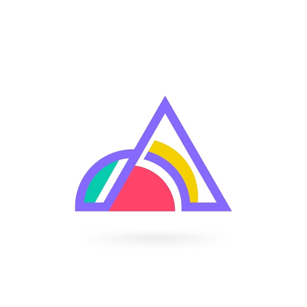 Kolorowe Litery Logo Design Icon Vector Template