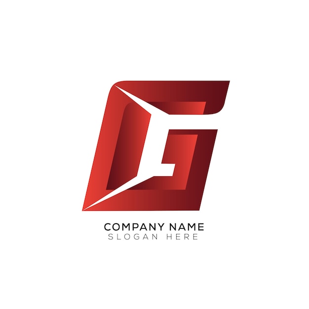 Plik wektorowy kolorowe logo 3d litery g