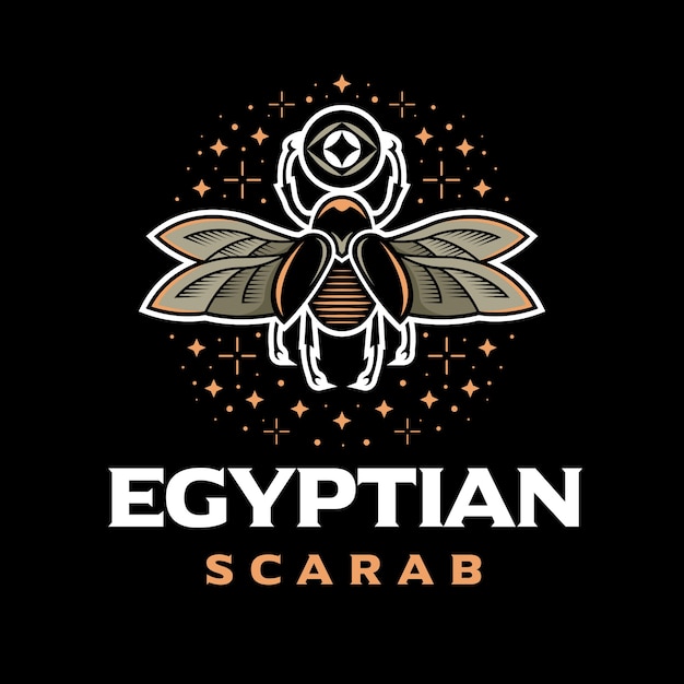 Kolorowe Logo Egipskiego Skarabeusza
