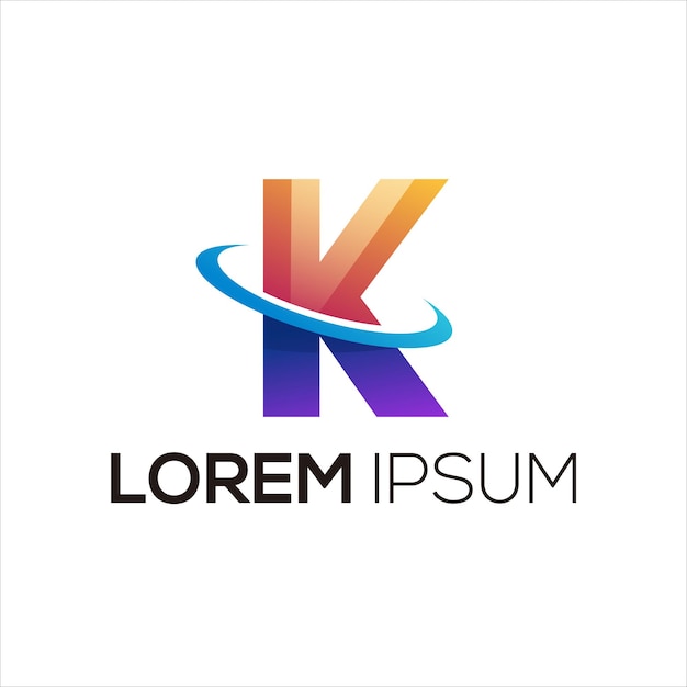 Kolorowe Logo Gradientowe Litery K