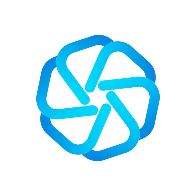 Kolorowe logo kręgu spiralnego gradientu