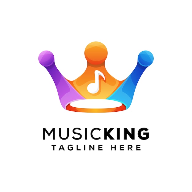 Kolorowe Logo Króla Muzyki