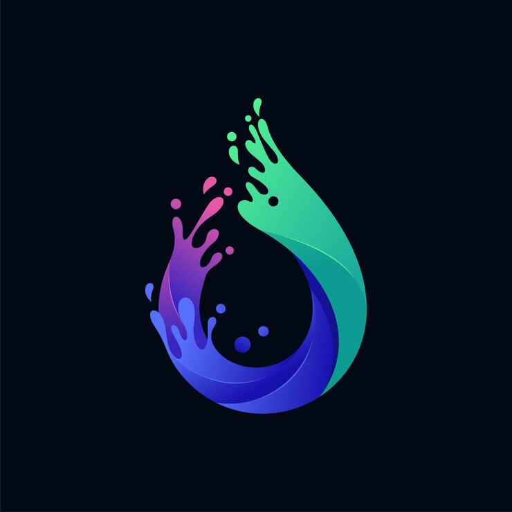 Wektor kolorowe logo wody