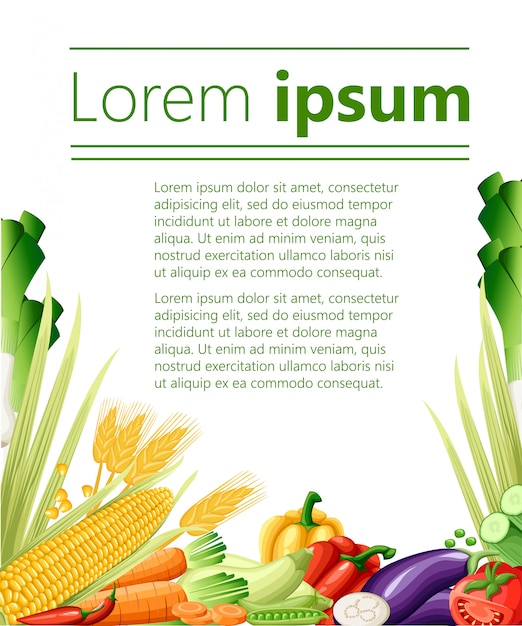 Plik wektorowy kolorowe organiczne koncepcje projektowania z dwiema kolekcjami świeżych warzyw i owoców w realistycznej ilustracji stylu szczegółowy szkic wegetariański żywności