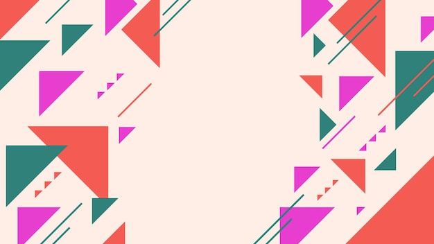 Kolorowe płaskie wektory geometryczne Tło dla slajdu tła