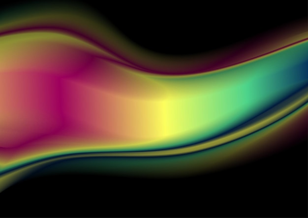 Kolorowe płynące chromatyczne holograficzne fale dynamiczne