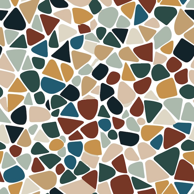 Plik wektorowy kolorowe podłogi terrazzo zainspirowane abstrakcyjnym bezszwowym wzorem