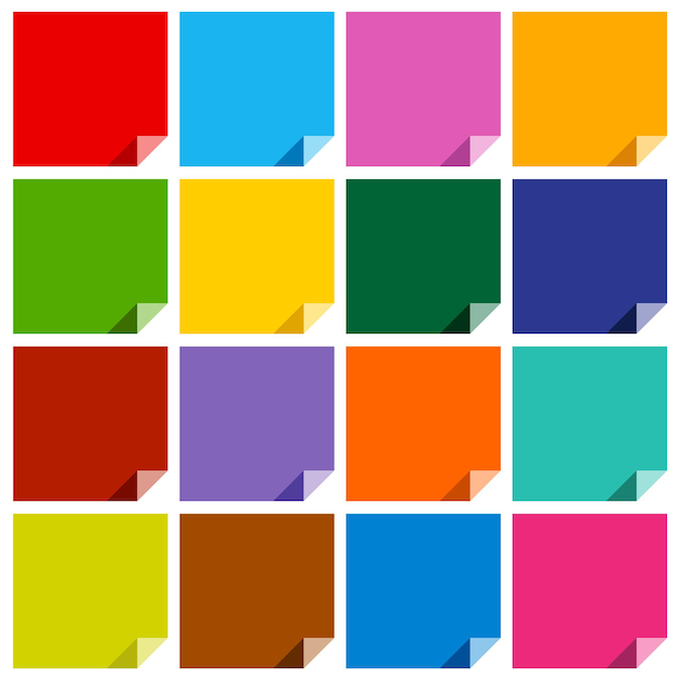 Plik wektorowy kolorowe puste kwadraty