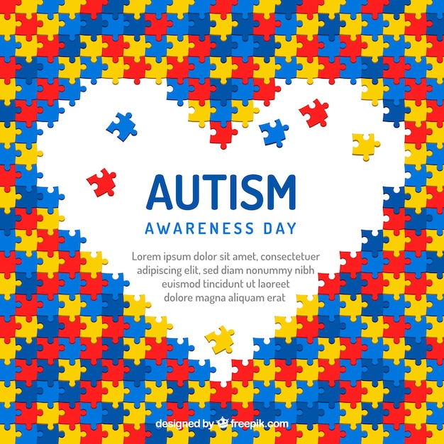 Plik wektorowy kolorowe tło autyzmu dnia świata