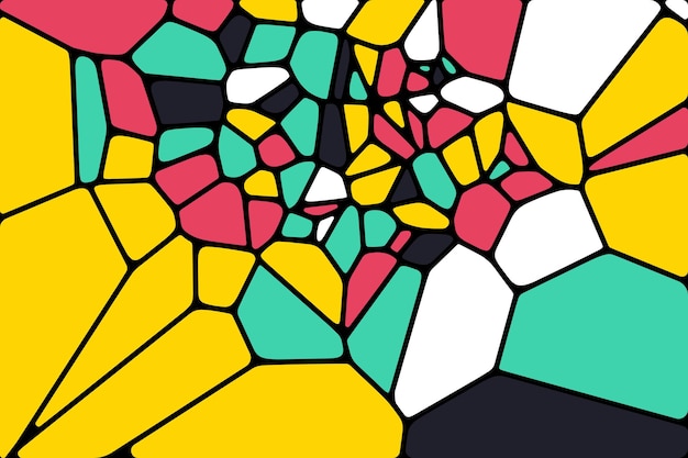 Kolorowe Tło Mozaiki Diagramu Voronoi