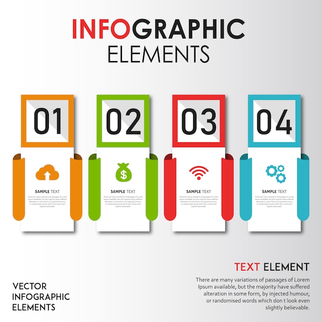 Kolorowe Wektor Infographic Wzorów