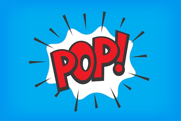 Kolorowe wektor komiks dymek z dźwiękiem Pop