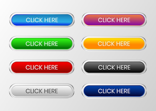 Plik wektorowy kolorowe zestaw nowoczesnych kolorowych przycisków internetowych