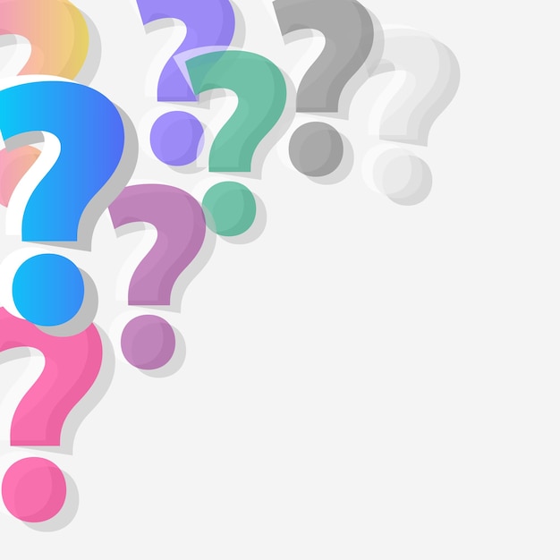 Kolorowe znaki pytań Tło Abstrakcyjna konstrukcja Zapytanie Zapytanie Pastel Puzzle Tajemnica zagadka