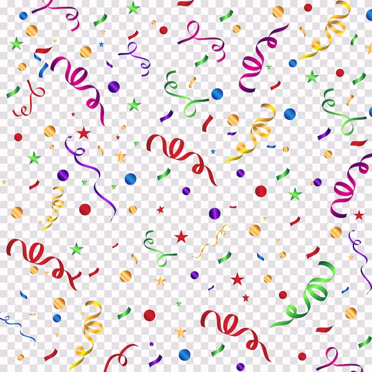 Wektor kolorowi confetti na białym tle