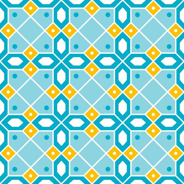 Kolorowy arabski ornament geometryczny. Wzór bez szwu