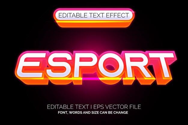 Kolorowy Efekt Tekstowy Esport