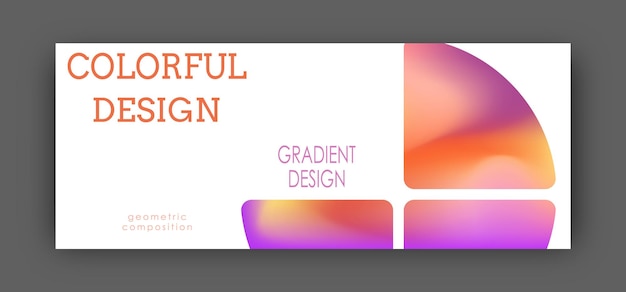 Kolorowy gradient kształtów geometrycznych Pokrywa z rozmyciem Pomysł na katalog broszury banerowej lub broszury szablon do kreatywnego projektowania