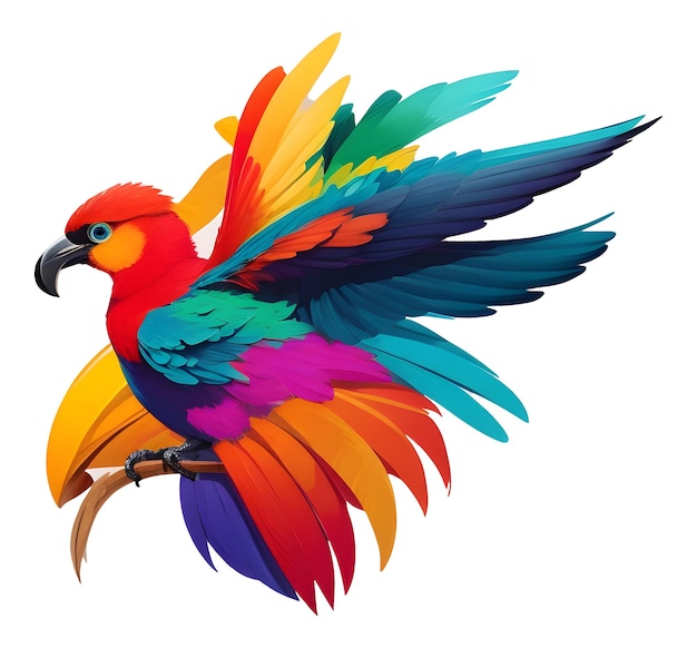 Kolorowy Gradient Logo Głowy Ptaka