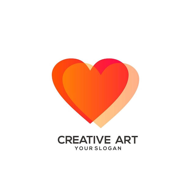 Kolorowy Gradient Z Logo Miłości