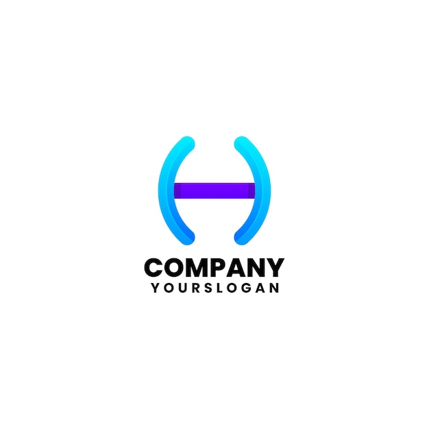 kolorowy nowoczesny projekt logo litery H