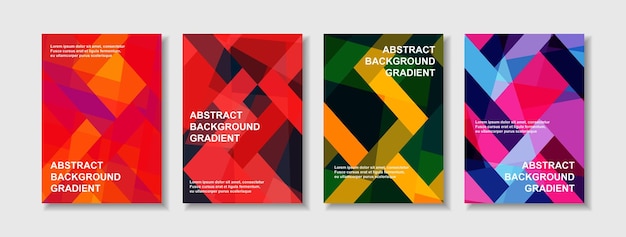 Kolorowy plakat projektowy abstrakcyjny styl i okładka geometryczny kształt tła